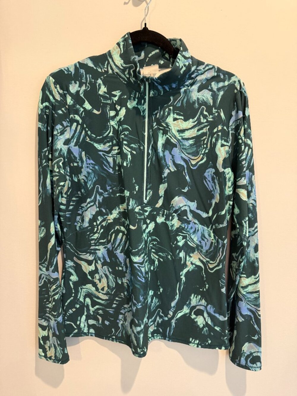 CALIA UV 1/4 Zip Pullover in Dark Sea Moss - Size L - NWT